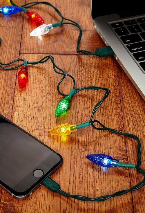 lustige Geschenke zum Weihnachtswichteln ladegerät mit lichterkette