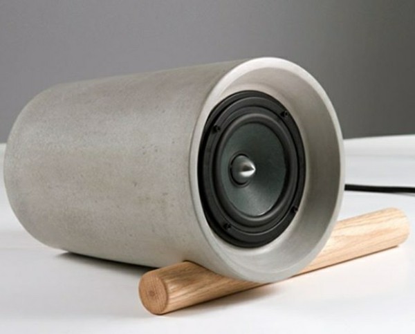 speaker aus beton basteln deko aus beton