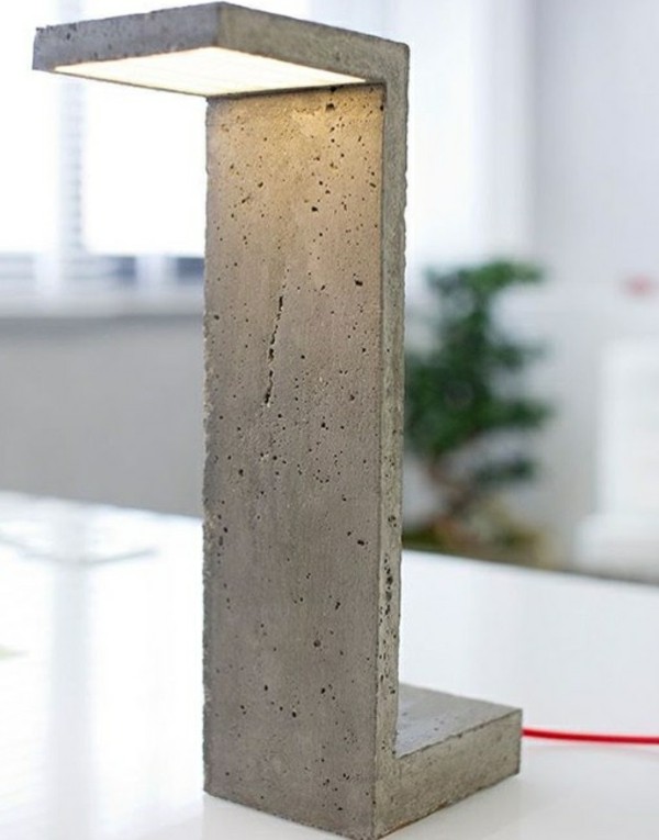 stilvolle lampe aus beton beton basteln deko aus beton Dekoideen aus Beton
