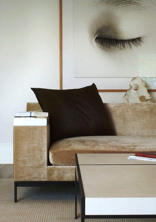 Besch Farbe beige wohnzimmer sofa und foto mit auge
