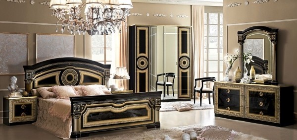 So wählen Sie den richtigen Schlafzimmer Set für Ihren persönlichen Lifestyle intalienisch in gold und schwarz kronleuchter