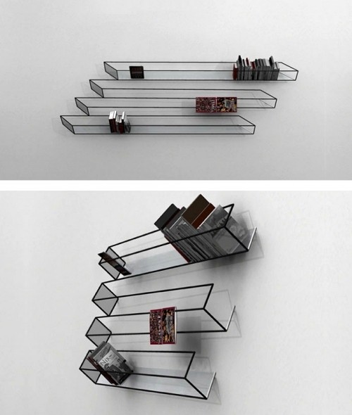 einzigartig kreative Bücherregale und Bücherschränke 3d optische illusion regal