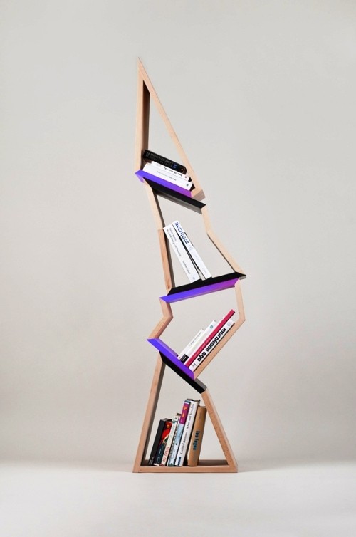 einzigartig kreative Bücherregale und Bücherschränke abstraktes geometrisches design modern