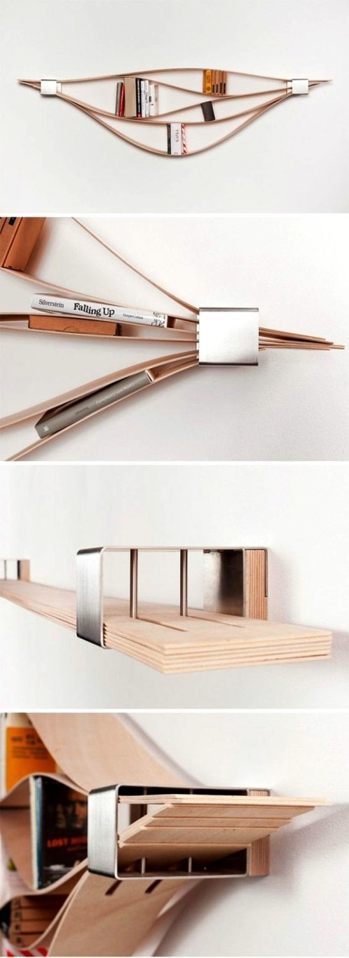 einzigartig kreative Bücherregale und Bücherschränke dehnbar anpassbar zur form der bücher