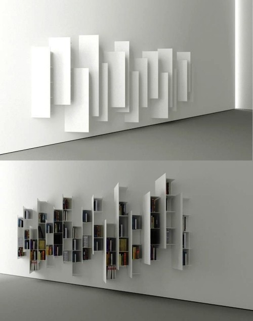 einzigartig kreative Bücherregale und Bücherschränke moderne optische illusion unsichtbare bücher