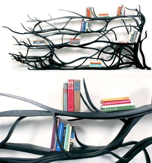 einzigartig kreative Bücherregale und Bücherschränke monströs grotesk zweige