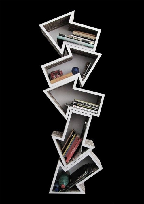 einzigartig kreative Bücherregale und Bücherschränke pfeile auseinadernehmbar geometrisch modern