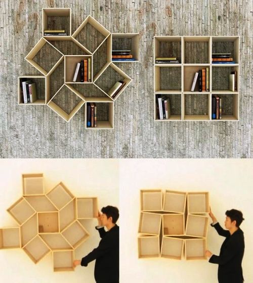 einzigartig kreative Bücherregale und Bücherschränke regal das seine form verändert