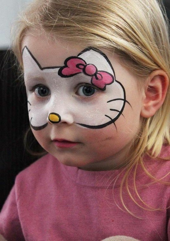 hello kitty kinderschminken schminktipps karneval