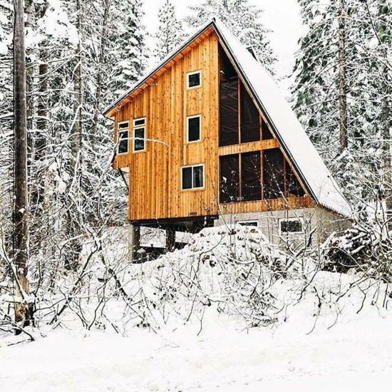 konzept für winterhütte design ideen baumhaus ferienhaus