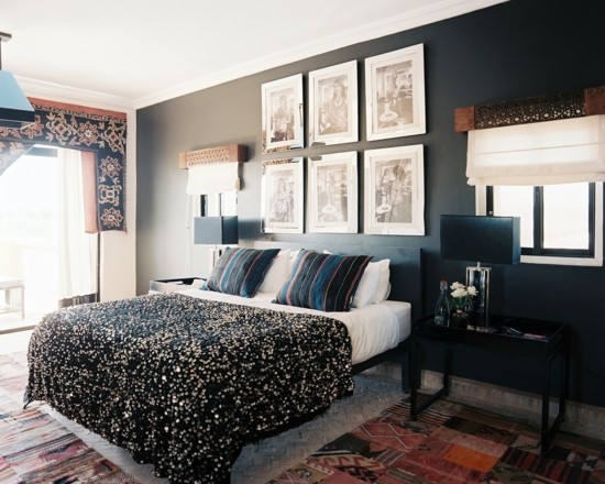 schlafzimmer in schwarz ideen design