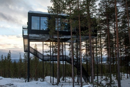 schweden design winterhütte design ideen baumhaus ferienhaus