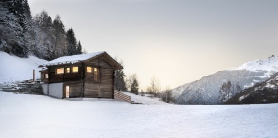 umgebung natur winterhütte design ideen baumhaus ferienhaus