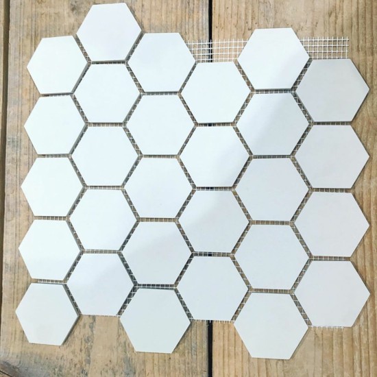 weiße Hexagon-Fliesen ideen