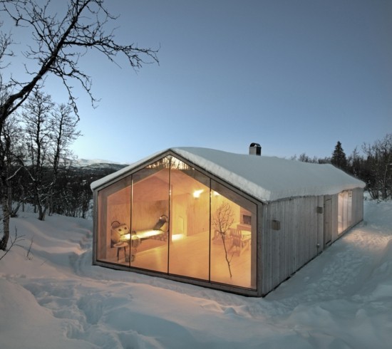 winterhütte design ideen baumhaus ferienhaus