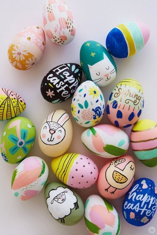 Oster Eier bemalen – kreative Ideen und Anleitungen ostereier zeichnen osterhasen küken lamm