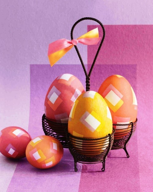 Oster Eier bemalen – kreative Ideen und Anleitungen zum Selber machen 3d effekt eier geometrisch modern