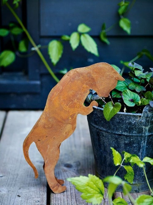 95 rostige Gartendeko Ideen für ein bezauberndes Vintage Exterieur erfinderisches kätzchen aus rostigem metall