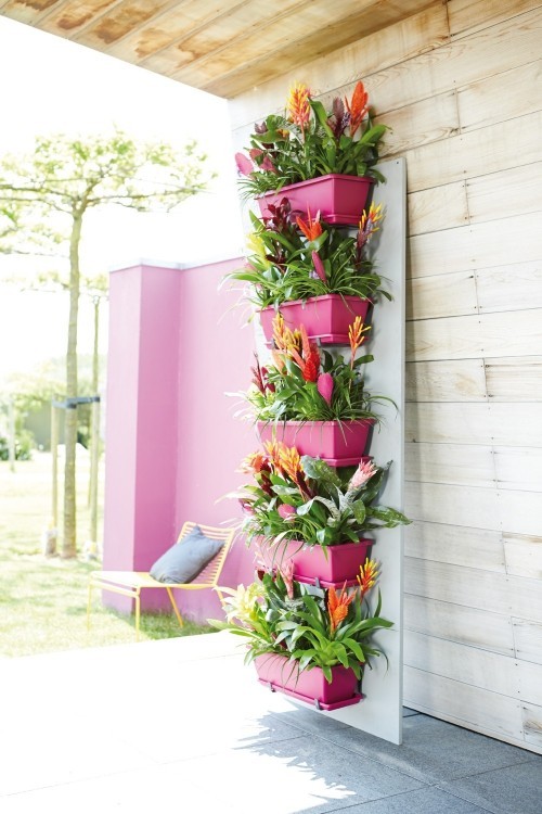 Diese 60 DIY hängende Gärten liegen voll im Trend garten deko vertikal in rosa