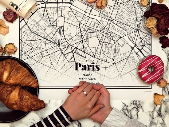 Geschenke für Frauen zum Geburtstag liebe zum paris karte grafomap