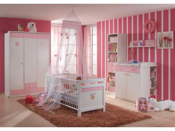 monochromes babyzimmer in rosa