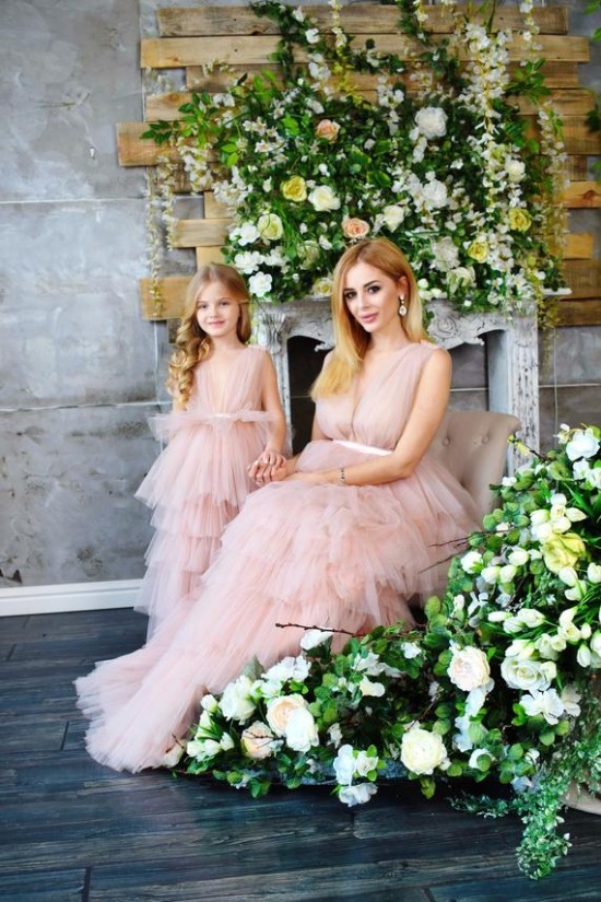 100 tolle Mutter Tochter Kleid Ideen und Styling Tipps rosa party kleid hochzeit