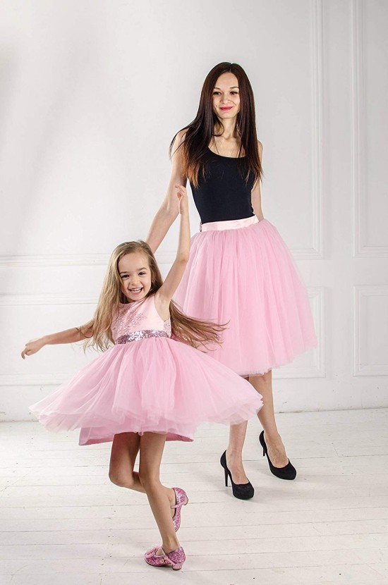 100 tolle Mutter Tochter Kleid Ideen und Styling Tipps rosa schwarz jugendhaft tüll