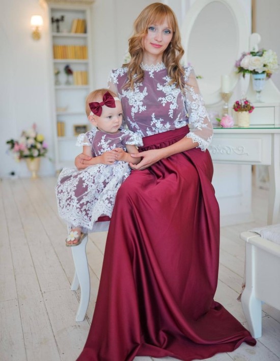 100 tolle Mutter Tochter Kleid Ideen und Styling Tipps rot und weiß kleid für mama und baby