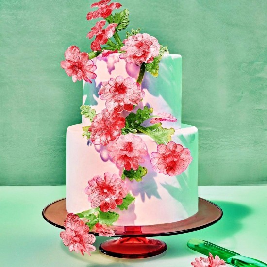 80 Hochzeitstorten-Deko Ideen und Tipps bemalte torte mit zucker elemente