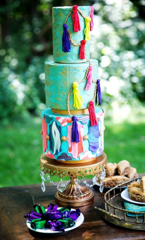 80 Hochzeitstorten-Deko Ideen und Tipps lustige bunte sommer torte
