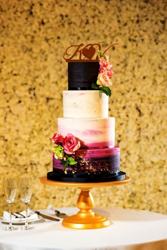 80 Hochzeitstorten-Deko Ideen und Tipps schwarz und rot schöne torte