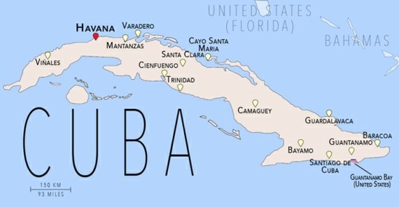 Kuba Reisetipps Kuba Landkarte