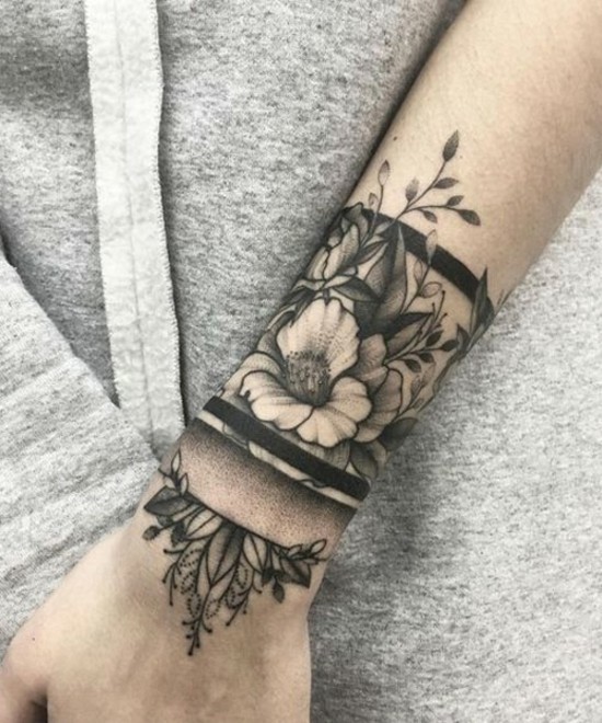 armband tattoo blumen tattoo