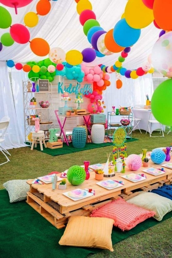 100 liebliche Babyparty Deko Ideen und Organisationstipps baby party deko im freien boho
