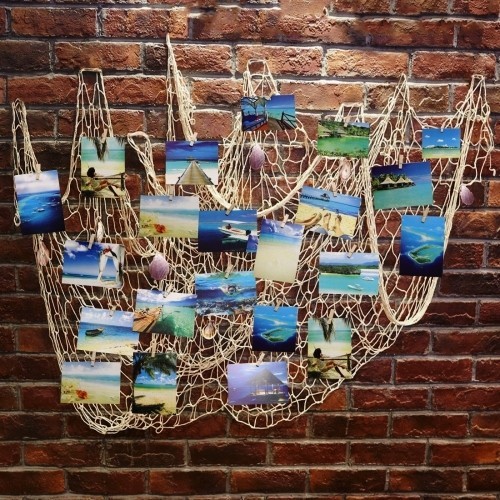 60 nautische Fischernetz Deko Ideen mit sommerlichem Flair fotowand mit fischnetz
