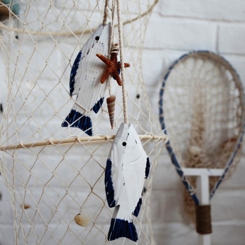 60 nautische Fischernetz Deko Ideen mit sommerlichem Flair mit holz fischen dekorieren