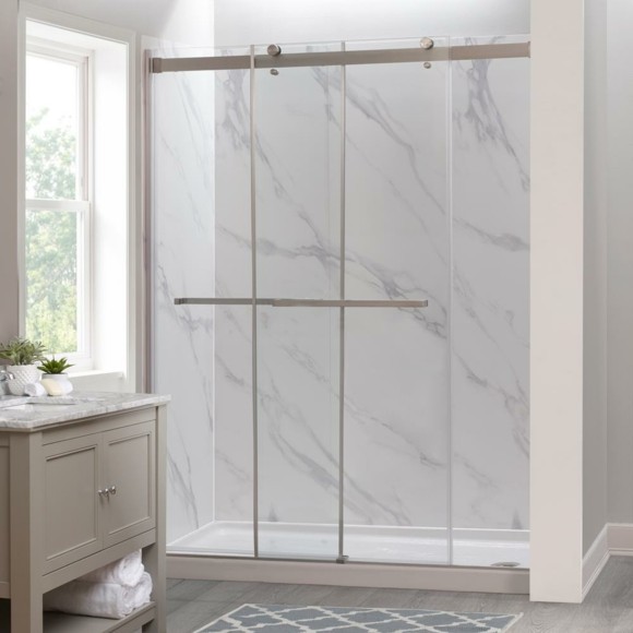 Duschwand reinigen – so geht es richtig Duschkabine glass Marmor Wand