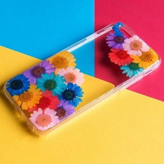 Handyhülle designen leicht gemacht – 100 kreative Ideen zum Selbermachen gepresste bunte blumen klare hülle