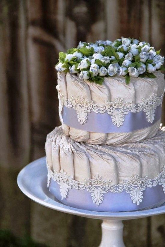 100 niedliche Ideen und leichte Anleitung zum Windeltorte Basteln luxus torte prinzessin silber lila babyparty