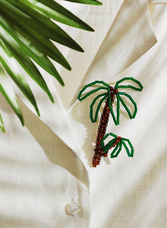 70 sommerliche und kinderleichte Ideen zum Palme Basteln brosche aus perlen palmen