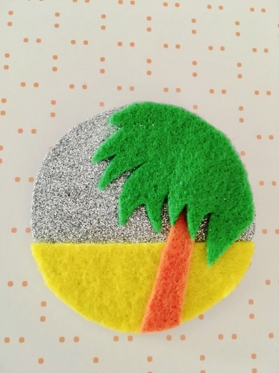 70 sommerliche und kinderleichte Ideen zum Palme Basteln filz bild einfach ornament