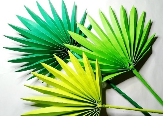 70 sommerliche und kinderleichte Ideen zum Palme Basteln fächer aus papier palmen blätter