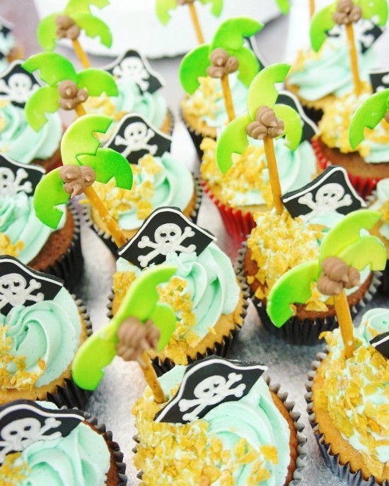 70 sommerliche und kinderleichte Ideen zum Palme Basteln muffins kinder piraten party