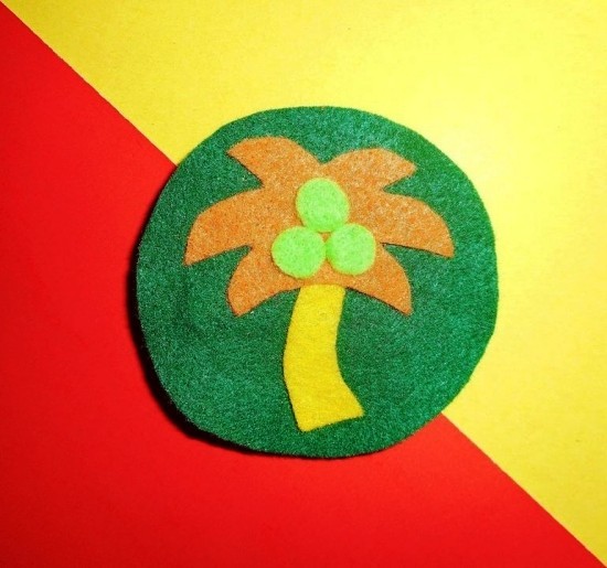 70 sommerliche und kinderleichte Ideen zum Palme Basteln palme filz bild deko