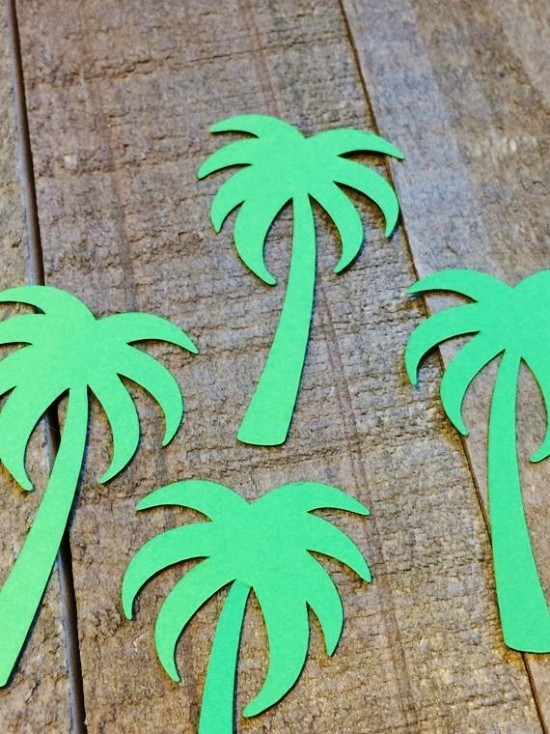 70 sommerliche und kinderleichte Ideen zum Palme Basteln papier palmen deko ausschneiden