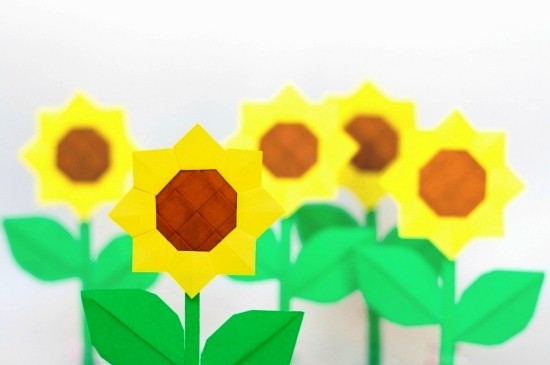 80 umwerfende Ideen und 2 einfache Anleitungen zum Sonnenblume Basteln origami blumen falten