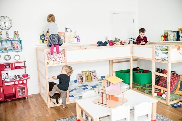 Geschwisterzimmer einrichten gemeinsames Kinderzimmer Etagenbetten