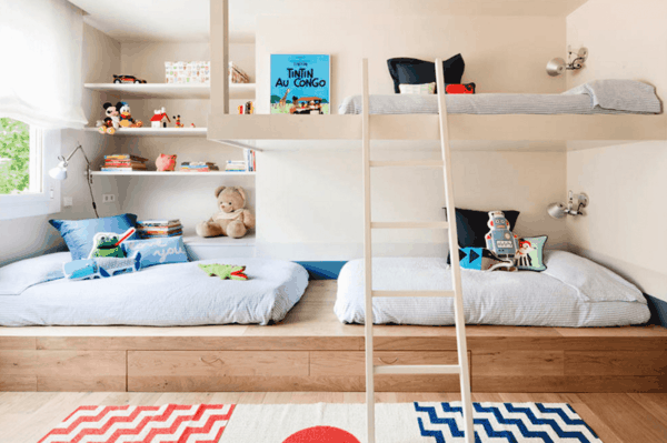 Geschwisterzimmer einrichten gemeinsames Kinderzimmer Kindermöbel Design