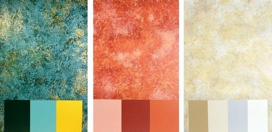 Wandgestaltung mit Schwammtechnik – 3 pfiffige Methoden und Ideen farbkombinationen zur auswahl