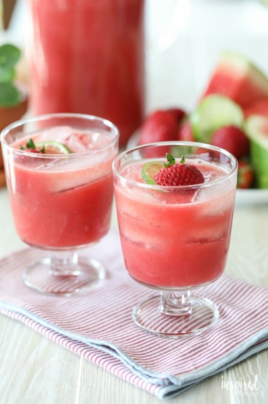 durstlöscher erdbeeren wassermelone limonade